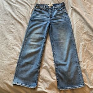 Madewell slim wide-leg crop 10” high rise denim size 25